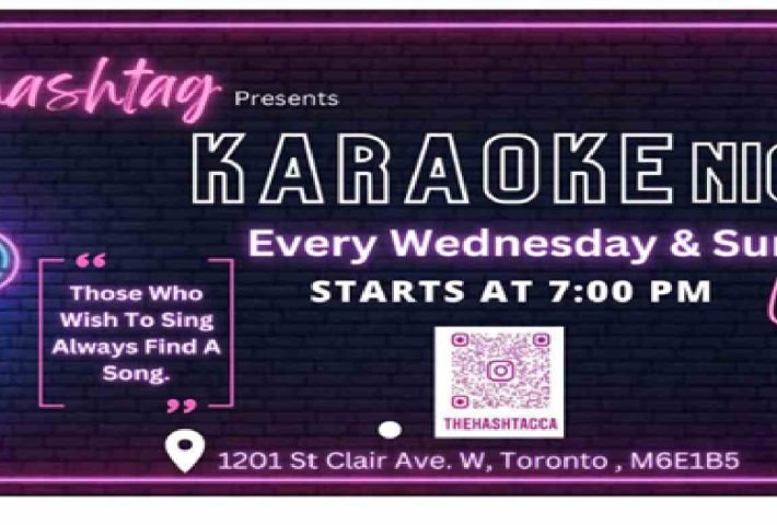 KARAOKE NIGHT HOSTED IN A FRIENDLY RESTRO & BAR LOCATED AT ST. CLAIR AVE W